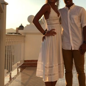 White cross back sundress